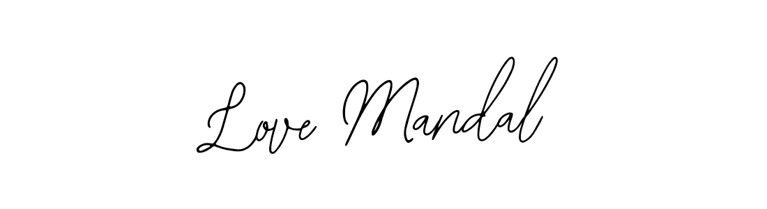 Also we have Love Mandal name is the best signature style. Create professional handwritten signature collection using Bearetta-2O07w autograph style. Love Mandal signature style 12 images and pictures png