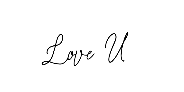 if you are searching for the best signature style for your name Love U. so please give up your signature search. here we have designed multiple signature styles  using Bearetta-2O07w. Love U signature style 12 images and pictures png