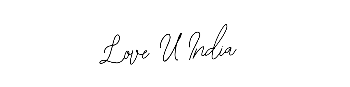 How to make Love U India signature? Bearetta-2O07w is a professional autograph style. Create handwritten signature for Love U India name. Love U India signature style 12 images and pictures png