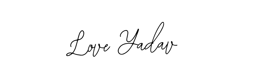 You should practise on your own different ways (Bearetta-2O07w) to write your name (Love Yadav) in signature. don't let someone else do it for you. Love Yadav signature style 12 images and pictures png