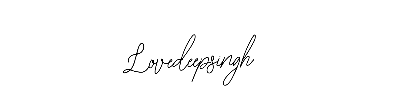 Bearetta-2O07w is a professional signature style that is perfect for those who want to add a touch of class to their signature. It is also a great choice for those who want to make their signature more unique. Get Lovedeepsingh name to fancy signature for free. Lovedeepsingh signature style 12 images and pictures png