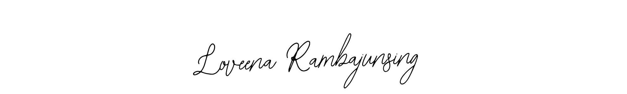 How to make Loveena Rambajunsing signature? Bearetta-2O07w is a professional autograph style. Create handwritten signature for Loveena Rambajunsing name. Loveena Rambajunsing signature style 12 images and pictures png