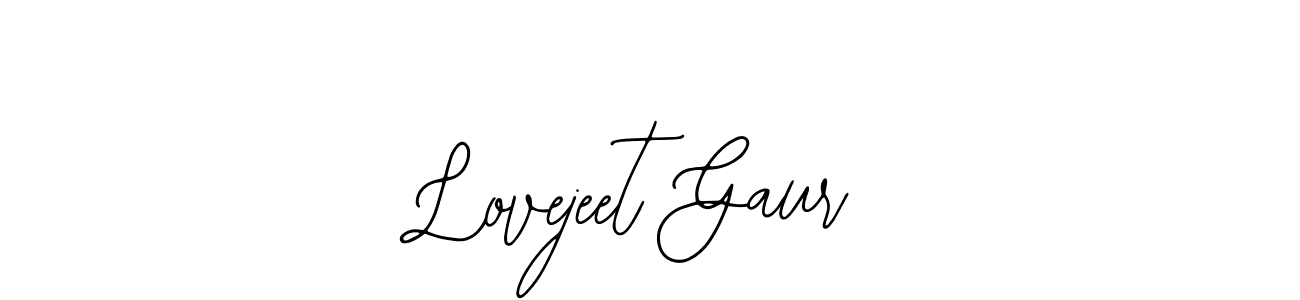 Bearetta-2O07w is a professional signature style that is perfect for those who want to add a touch of class to their signature. It is also a great choice for those who want to make their signature more unique. Get Lovejeet Gaur name to fancy signature for free. Lovejeet Gaur signature style 12 images and pictures png