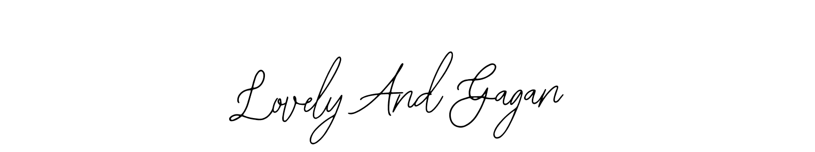 Also You can easily find your signature by using the search form. We will create Lovely And Gagan name handwritten signature images for you free of cost using Bearetta-2O07w sign style. Lovely And Gagan signature style 12 images and pictures png