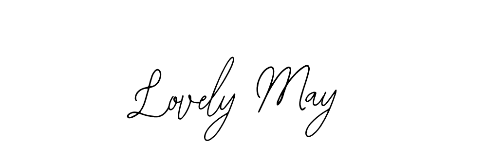 How to make Lovely May name signature. Use Bearetta-2O07w style for creating short signs online. This is the latest handwritten sign. Lovely May signature style 12 images and pictures png