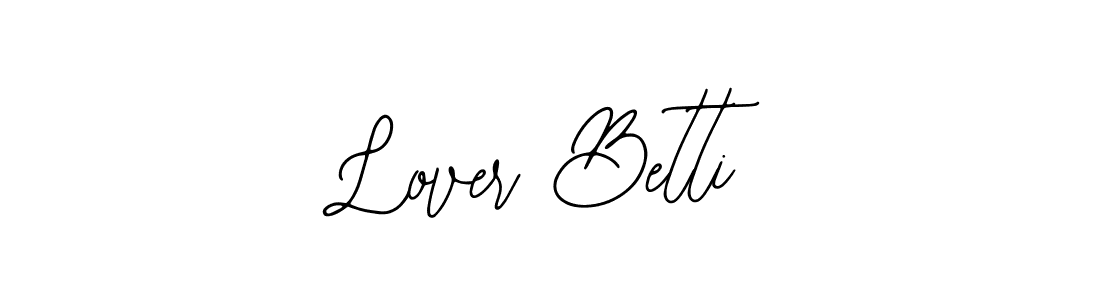 How to make Lover Betti name signature. Use Bearetta-2O07w style for creating short signs online. This is the latest handwritten sign. Lover Betti signature style 12 images and pictures png