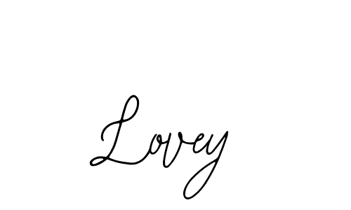 How to make Lovey name signature. Use Bearetta-2O07w style for creating short signs online. This is the latest handwritten sign. Lovey signature style 12 images and pictures png