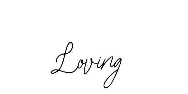 Use a signature maker to create a handwritten signature online. With this signature software, you can design (Bearetta-2O07w) your own signature for name Loving. Loving signature style 12 images and pictures png
