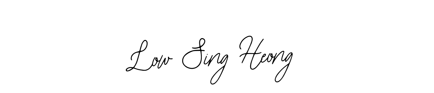 You should practise on your own different ways (Bearetta-2O07w) to write your name (Low Sing Heong) in signature. don't let someone else do it for you. Low Sing Heong signature style 12 images and pictures png