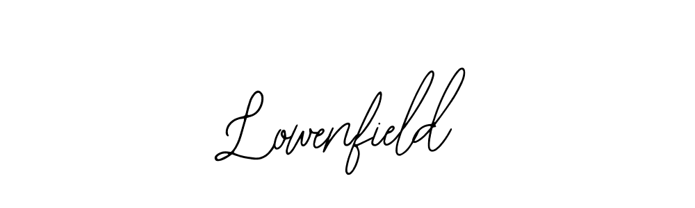 Use a signature maker to create a handwritten signature online. With this signature software, you can design (Bearetta-2O07w) your own signature for name Lowenfield. Lowenfield signature style 12 images and pictures png