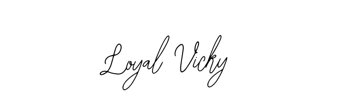 Also You can easily find your signature by using the search form. We will create Loyal Vicky name handwritten signature images for you free of cost using Bearetta-2O07w sign style. Loyal Vicky signature style 12 images and pictures png