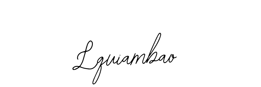 Use a signature maker to create a handwritten signature online. With this signature software, you can design (Bearetta-2O07w) your own signature for name Lquiambao. Lquiambao signature style 12 images and pictures png
