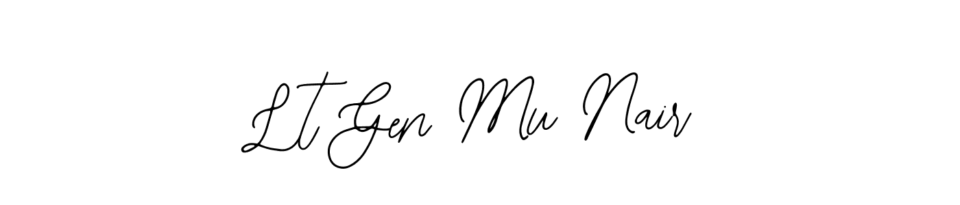 Lt Gen Mu Nair stylish signature style. Best Handwritten Sign (Bearetta-2O07w) for my name. Handwritten Signature Collection Ideas for my name Lt Gen Mu Nair. Lt Gen Mu Nair signature style 12 images and pictures png