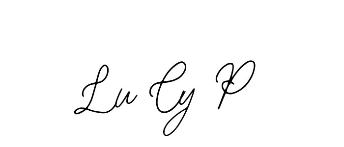 Use a signature maker to create a handwritten signature online. With this signature software, you can design (Bearetta-2O07w) your own signature for name Lu Cy P. Lu Cy P signature style 12 images and pictures png