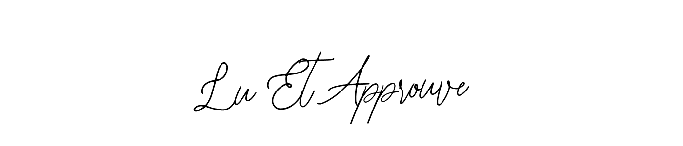 if you are searching for the best signature style for your name Lu Et Approuve. so please give up your signature search. here we have designed multiple signature styles  using Bearetta-2O07w. Lu Et Approuve signature style 12 images and pictures png