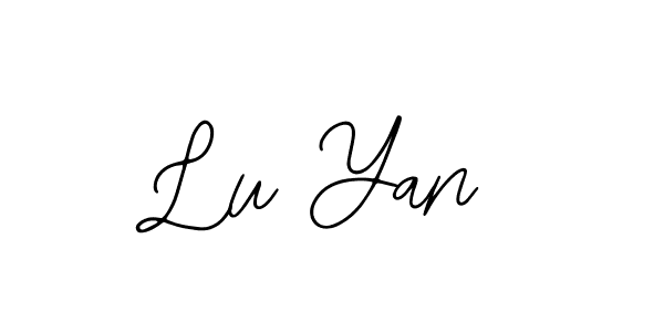 Make a beautiful signature design for name Lu Yan. With this signature (Bearetta-2O07w) style, you can create a handwritten signature for free. Lu Yan signature style 12 images and pictures png