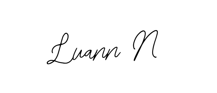 if you are searching for the best signature style for your name Luann N. so please give up your signature search. here we have designed multiple signature styles  using Bearetta-2O07w. Luann N signature style 12 images and pictures png
