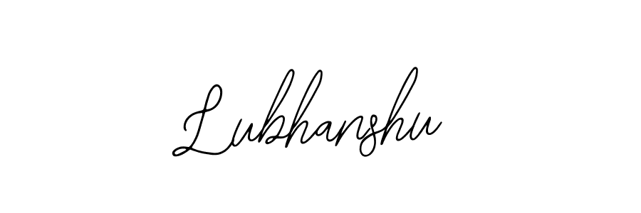 if you are searching for the best signature style for your name Lubhanshu. so please give up your signature search. here we have designed multiple signature styles  using Bearetta-2O07w. Lubhanshu signature style 12 images and pictures png