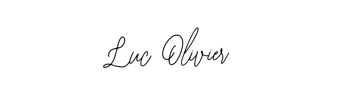 You should practise on your own different ways (Bearetta-2O07w) to write your name (Luc Olivier) in signature. don't let someone else do it for you. Luc Olivier signature style 12 images and pictures png