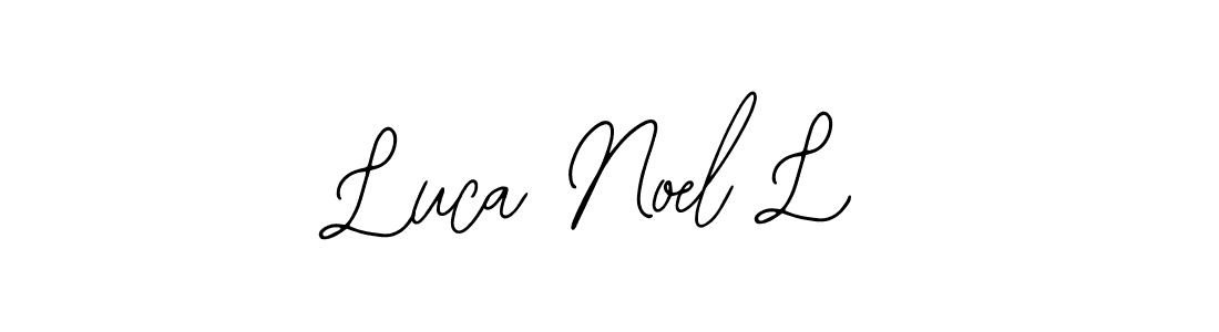 The best way (Bearetta-2O07w) to make a short signature is to pick only two or three words in your name. The name Luca Noel L include a total of six letters. For converting this name. Luca Noel L signature style 12 images and pictures png
