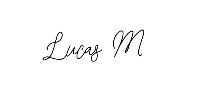 Use a signature maker to create a handwritten signature online. With this signature software, you can design (Bearetta-2O07w) your own signature for name Lucas M. Lucas M signature style 12 images and pictures png