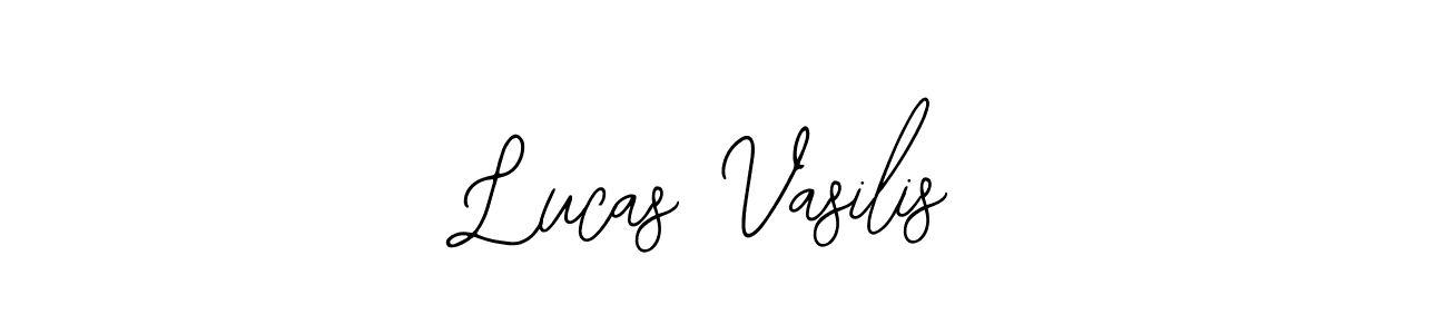 How to make Lucas Vasilis name signature. Use Bearetta-2O07w style for creating short signs online. This is the latest handwritten sign. Lucas Vasilis signature style 12 images and pictures png