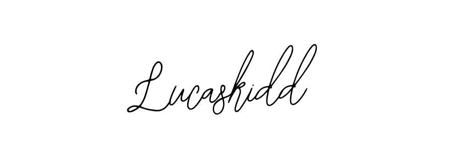 How to make Lucaskidd name signature. Use Bearetta-2O07w style for creating short signs online. This is the latest handwritten sign. Lucaskidd signature style 12 images and pictures png