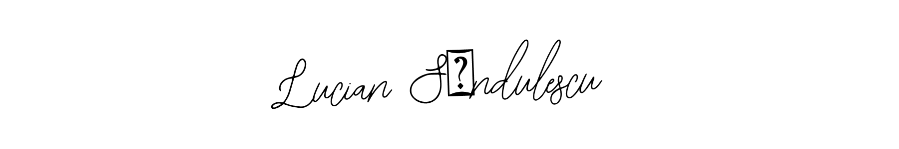 Similarly Bearetta-2O07w is the best handwritten signature design. Signature creator online .You can use it as an online autograph creator for name Lucian SĂndulescu. Lucian SĂndulescu signature style 12 images and pictures png