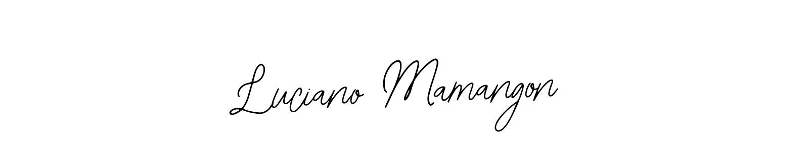 Also You can easily find your signature by using the search form. We will create Luciano Mamangon name handwritten signature images for you free of cost using Bearetta-2O07w sign style. Luciano Mamangon signature style 12 images and pictures png
