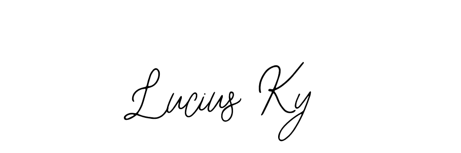 Make a beautiful signature design for name Lucius Ky. With this signature (Bearetta-2O07w) style, you can create a handwritten signature for free. Lucius Ky signature style 12 images and pictures png