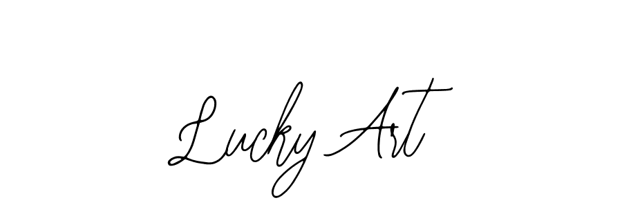It looks lik you need a new signature style for name Lucky Art. Design unique handwritten (Bearetta-2O07w) signature with our free signature maker in just a few clicks. Lucky Art signature style 12 images and pictures png