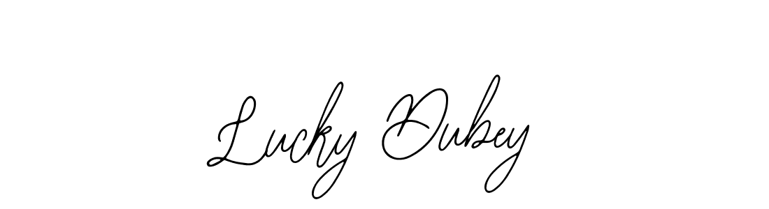 if you are searching for the best signature style for your name Lucky Dubey. so please give up your signature search. here we have designed multiple signature styles  using Bearetta-2O07w. Lucky Dubey signature style 12 images and pictures png