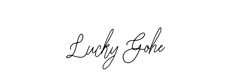 This is the best signature style for the Lucky Gohe name. Also you like these signature font (Bearetta-2O07w). Mix name signature. Lucky Gohe signature style 12 images and pictures png