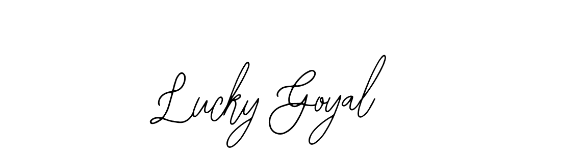 Similarly Bearetta-2O07w is the best handwritten signature design. Signature creator online .You can use it as an online autograph creator for name Lucky Goyal. Lucky Goyal signature style 12 images and pictures png