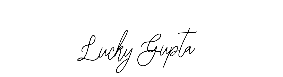 Use a signature maker to create a handwritten signature online. With this signature software, you can design (Bearetta-2O07w) your own signature for name Lucky Gupta. Lucky Gupta signature style 12 images and pictures png