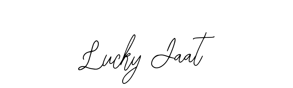 Design your own signature with our free online signature maker. With this signature software, you can create a handwritten (Bearetta-2O07w) signature for name Lucky Jaat. Lucky Jaat signature style 12 images and pictures png