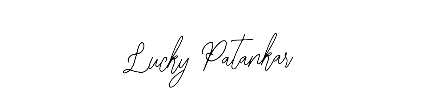 How to make Lucky Patankar name signature. Use Bearetta-2O07w style for creating short signs online. This is the latest handwritten sign. Lucky Patankar signature style 12 images and pictures png