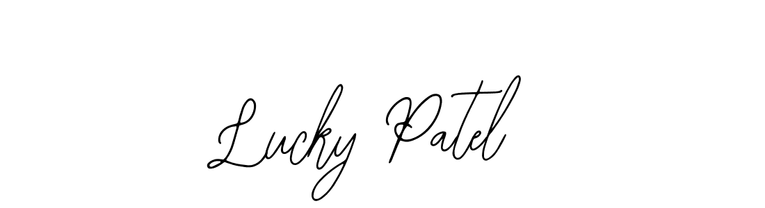 The best way (Bearetta-2O07w) to make a short signature is to pick only two or three words in your name. The name Lucky Patel include a total of six letters. For converting this name. Lucky Patel signature style 12 images and pictures png