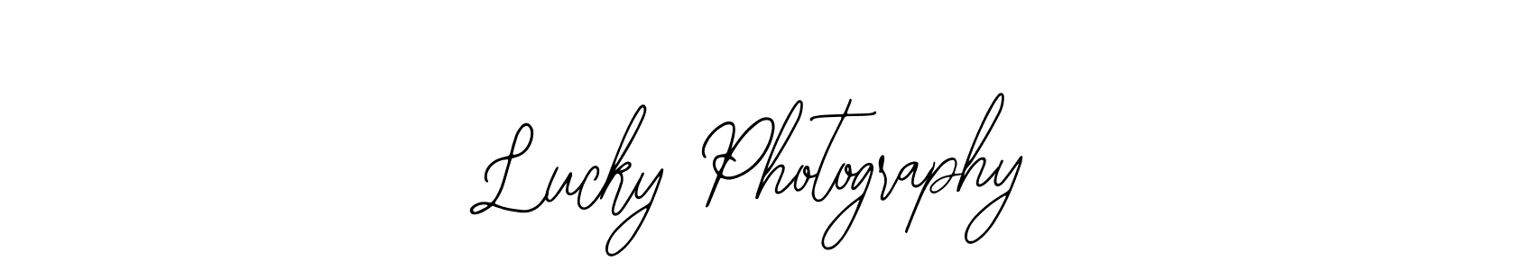 The best way (Bearetta-2O07w) to make a short signature is to pick only two or three words in your name. The name Lucky Photography include a total of six letters. For converting this name. Lucky Photography signature style 12 images and pictures png