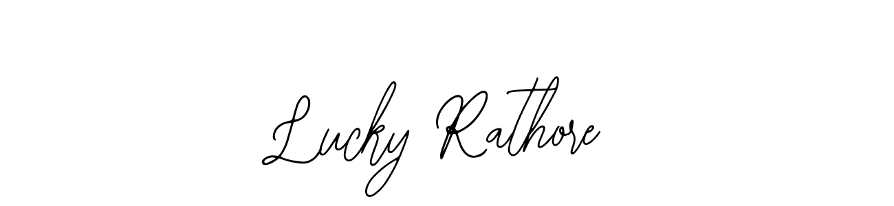 Use a signature maker to create a handwritten signature online. With this signature software, you can design (Bearetta-2O07w) your own signature for name Lucky Rathore. Lucky Rathore signature style 12 images and pictures png