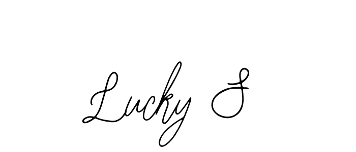 It looks lik you need a new signature style for name Lucky S. Design unique handwritten (Bearetta-2O07w) signature with our free signature maker in just a few clicks. Lucky S signature style 12 images and pictures png