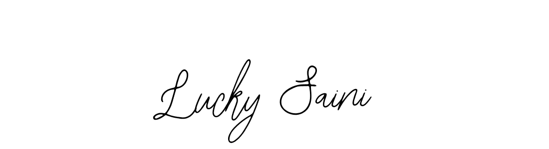 The best way (Bearetta-2O07w) to make a short signature is to pick only two or three words in your name. The name Lucky Saini include a total of six letters. For converting this name. Lucky Saini signature style 12 images and pictures png