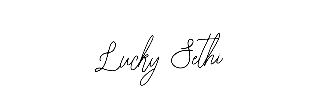 Similarly Bearetta-2O07w is the best handwritten signature design. Signature creator online .You can use it as an online autograph creator for name Lucky Sethi. Lucky Sethi signature style 12 images and pictures png