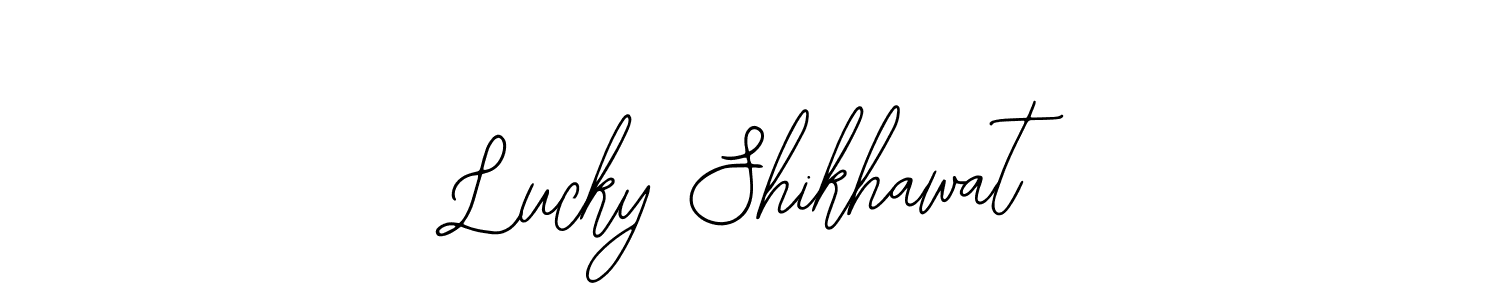 You should practise on your own different ways (Bearetta-2O07w) to write your name (Lucky Shikhawat) in signature. don't let someone else do it for you. Lucky Shikhawat signature style 12 images and pictures png