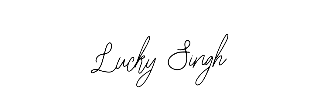 Use a signature maker to create a handwritten signature online. With this signature software, you can design (Bearetta-2O07w) your own signature for name Lucky Singh. Lucky Singh signature style 12 images and pictures png