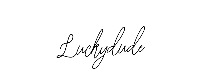 How to make Luckydude signature? Bearetta-2O07w is a professional autograph style. Create handwritten signature for Luckydude name. Luckydude signature style 12 images and pictures png