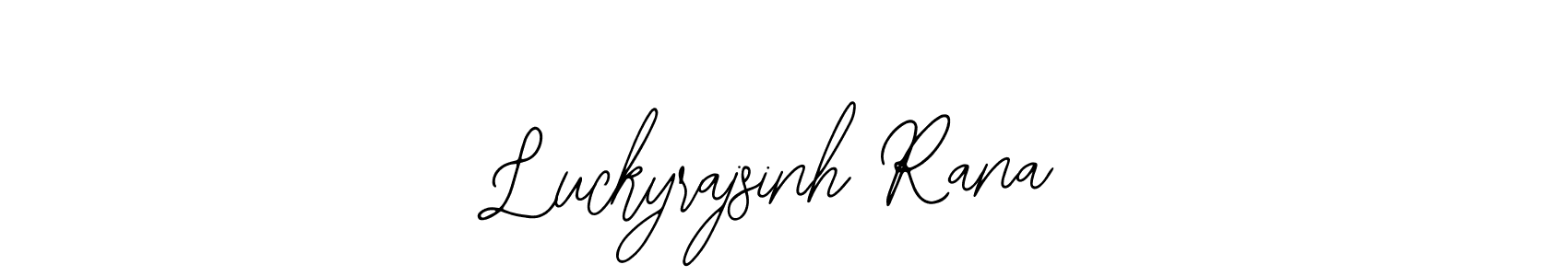 You should practise on your own different ways (Bearetta-2O07w) to write your name (Luckyrajsinh Rana) in signature. don't let someone else do it for you. Luckyrajsinh Rana signature style 12 images and pictures png