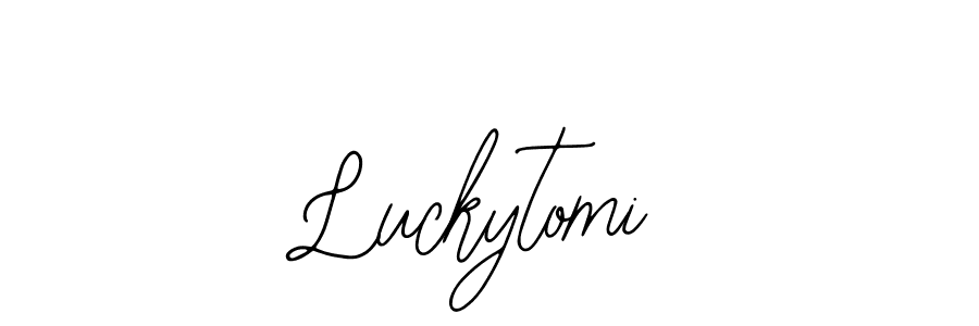 Similarly Bearetta-2O07w is the best handwritten signature design. Signature creator online .You can use it as an online autograph creator for name Luckytomi. Luckytomi signature style 12 images and pictures png