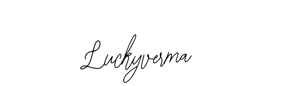 The best way (Bearetta-2O07w) to make a short signature is to pick only two or three words in your name. The name Luckyverma include a total of six letters. For converting this name. Luckyverma signature style 12 images and pictures png