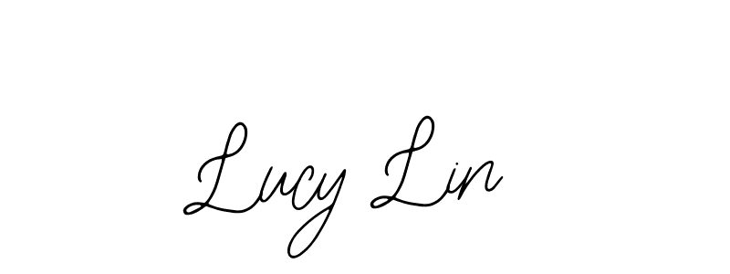 You should practise on your own different ways (Bearetta-2O07w) to write your name (Lucy Lin) in signature. don't let someone else do it for you. Lucy Lin signature style 12 images and pictures png